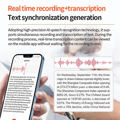 AI ChatGPT Voice Recorder 8-128GB Mini Keychain Recording Device