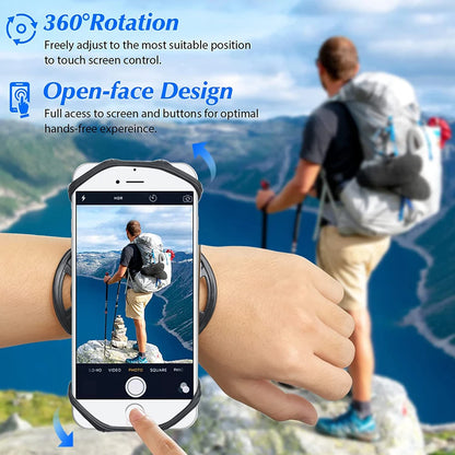 Running Wristband Phone Holder 360°Rotation Detachable Sports