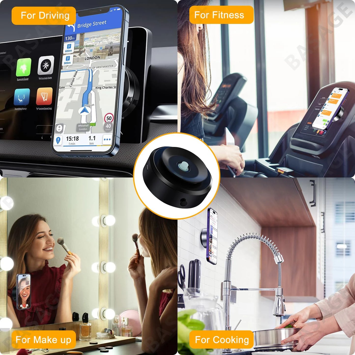 Phone Holder 360°Rotation Magnetic Car Cell Phone Holder