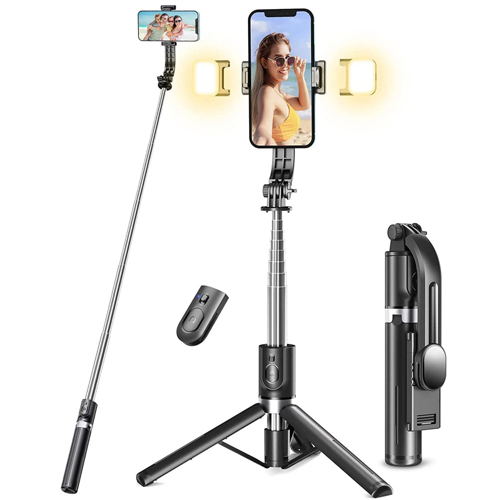 Extended Foldable Wireless Bluetooth Selfie Stick Tripod