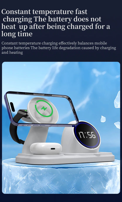 NEW 6 in 1 Desk Phone Holder with Wireless Charger