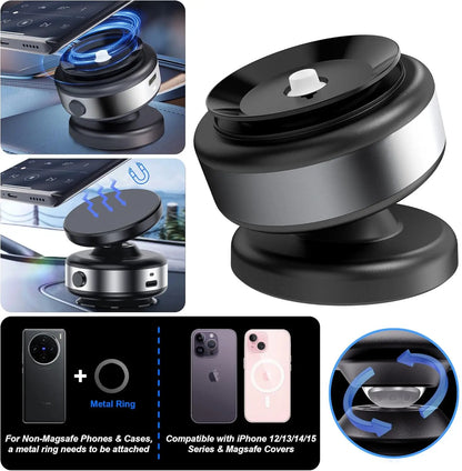 Electric Vacuum Magnetic Car Mount Stand for Cell Phone 360°