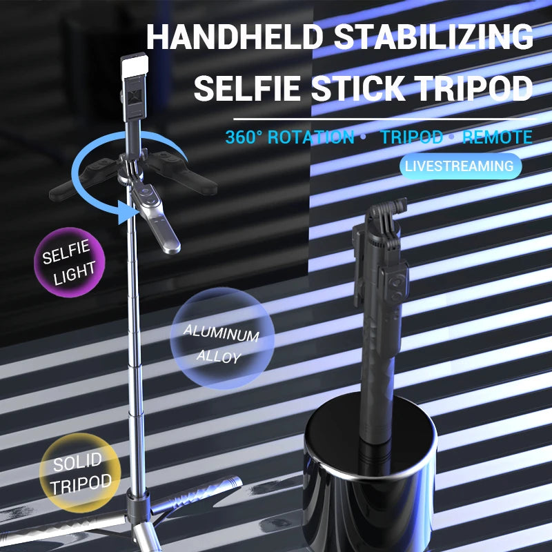 FANGTUOSI 1750mm Wireless Selfie Stick Tripod Stand