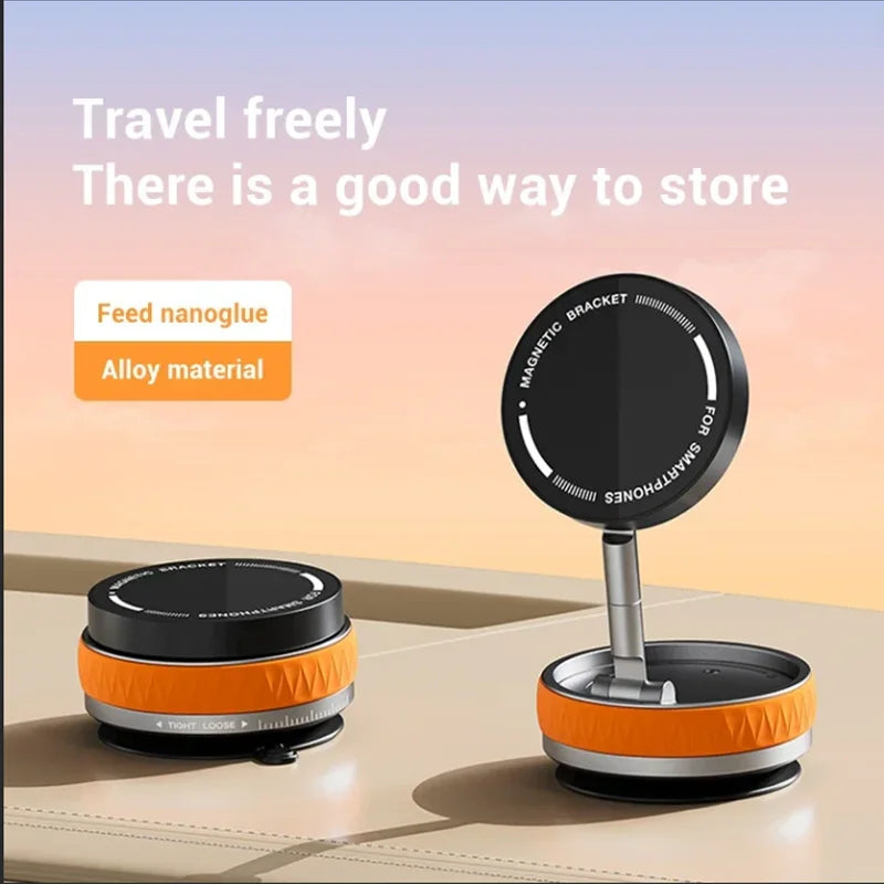 Foldable Magnetic Car Phone Holder Multi-directional Rotation