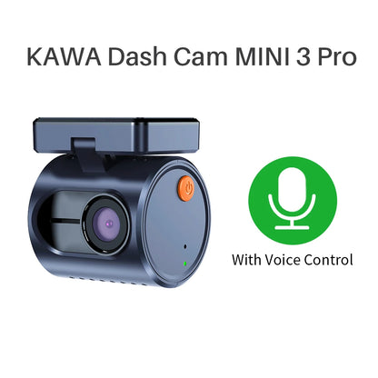2K KAWA MINI 3 Pro Cameras for Car DVR Tiny Dash Cam