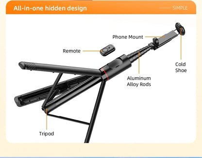 Wireless Mobile Selfie Stick Multi-Functional Stable Tripod Stand