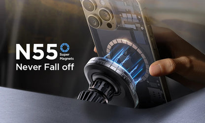 15W Magnetic Phone Holder Mount Charger Fast Wireless