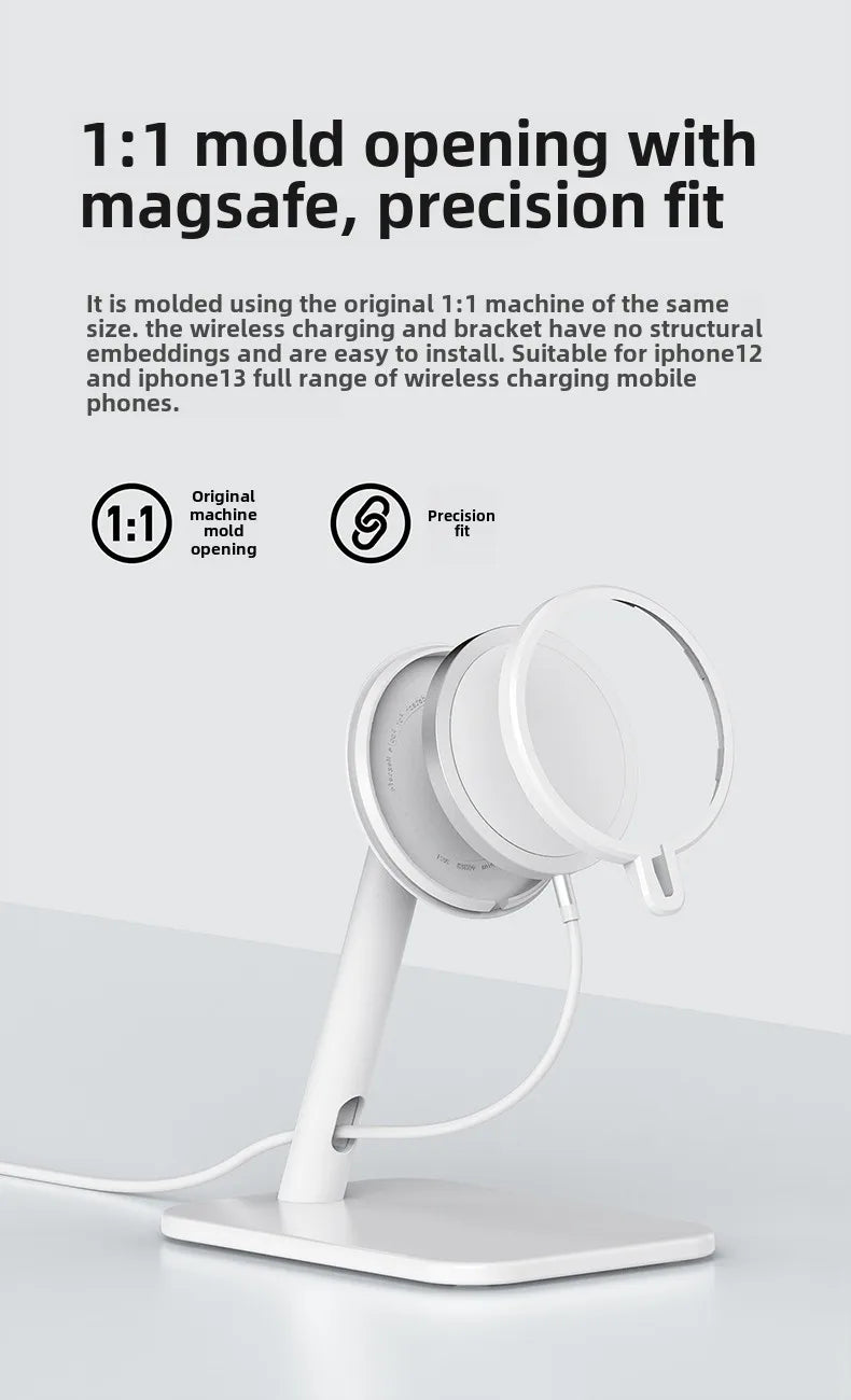 Magnetic Phone Holder Stand with Wireless Charger