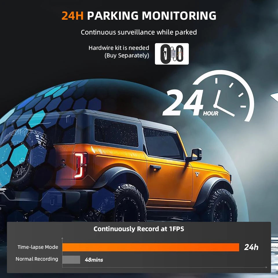 4K Rearview Mirror Driving Recorder HD Night Vision Loop