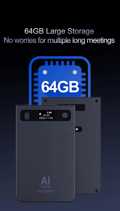 New Ultra-thin T8 Intelligent AI Voice Recorder Transcription