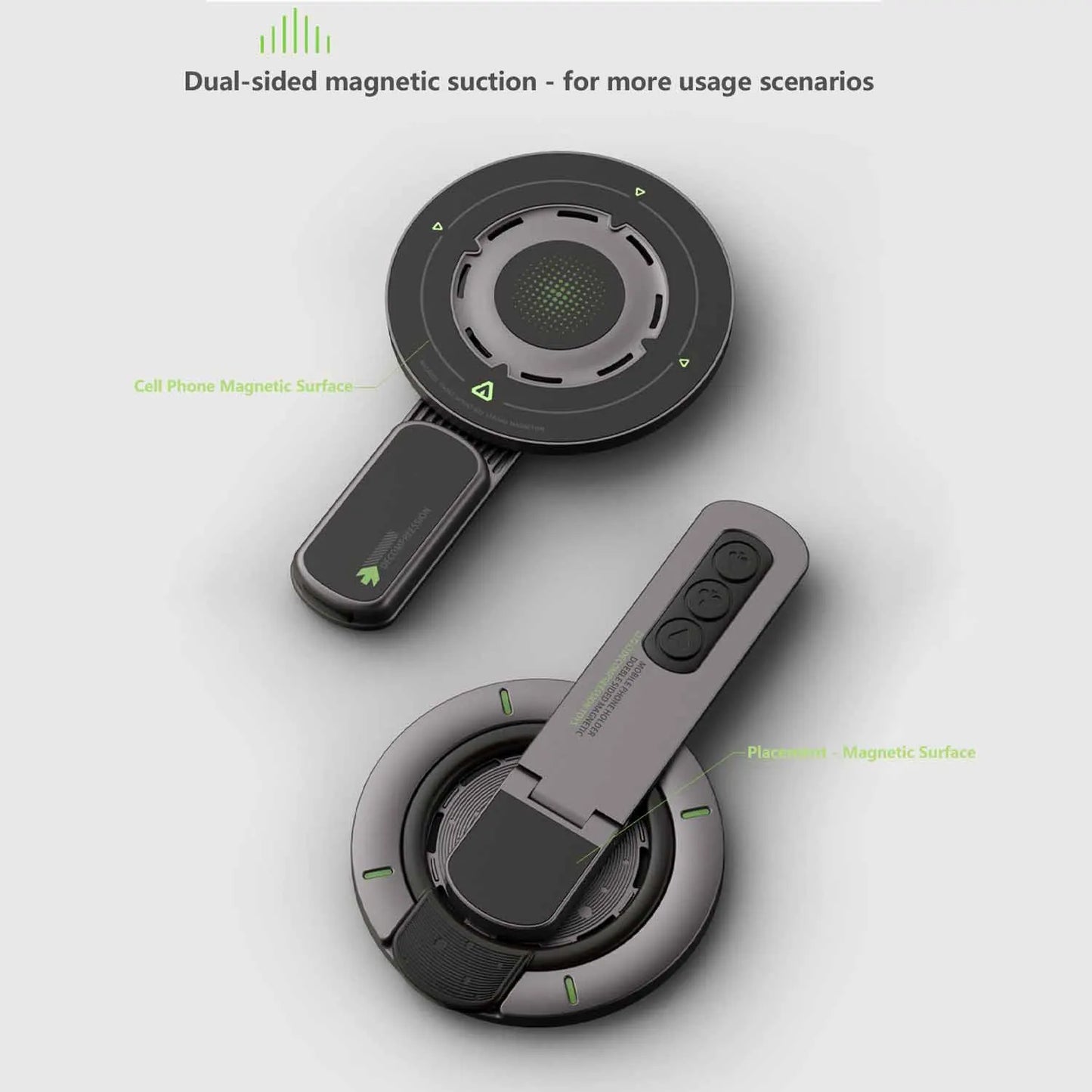 Creative Magnetic Ring Decompression Rotary Pressing Phone Stand