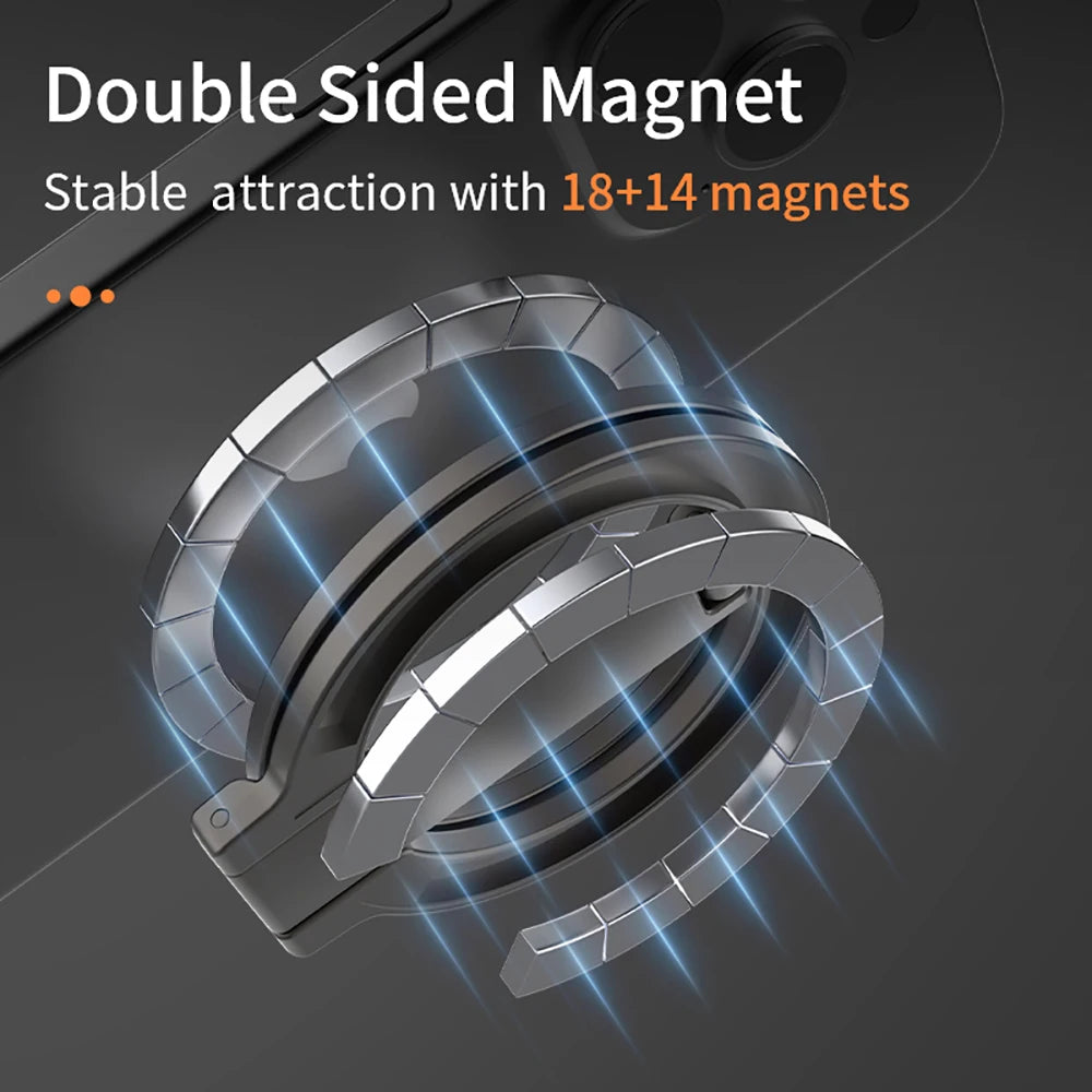 Double-Sided Magnetic Attraction Cell Phone Circular Holder