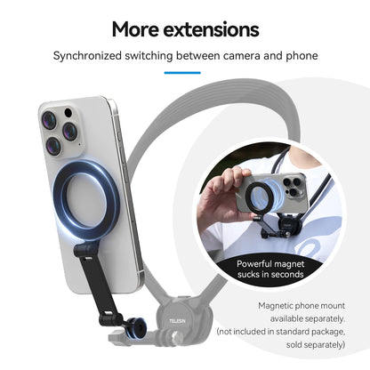 TELESIN Phone Action Camera 2 in 1 Neck Hold Mount