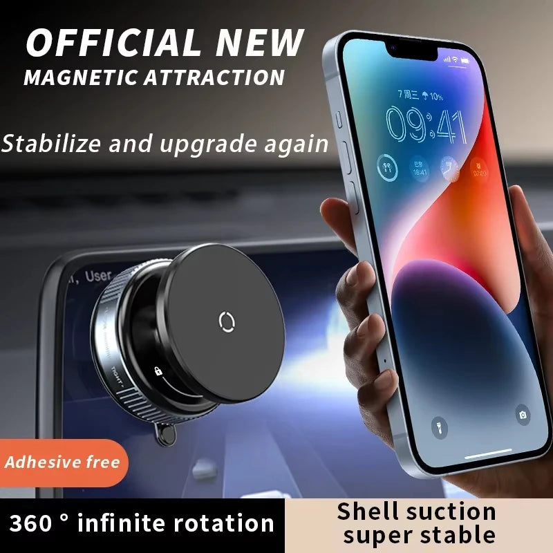 Universal Vacuum Car Magnetic Phone Holder Foldable Suction Cup