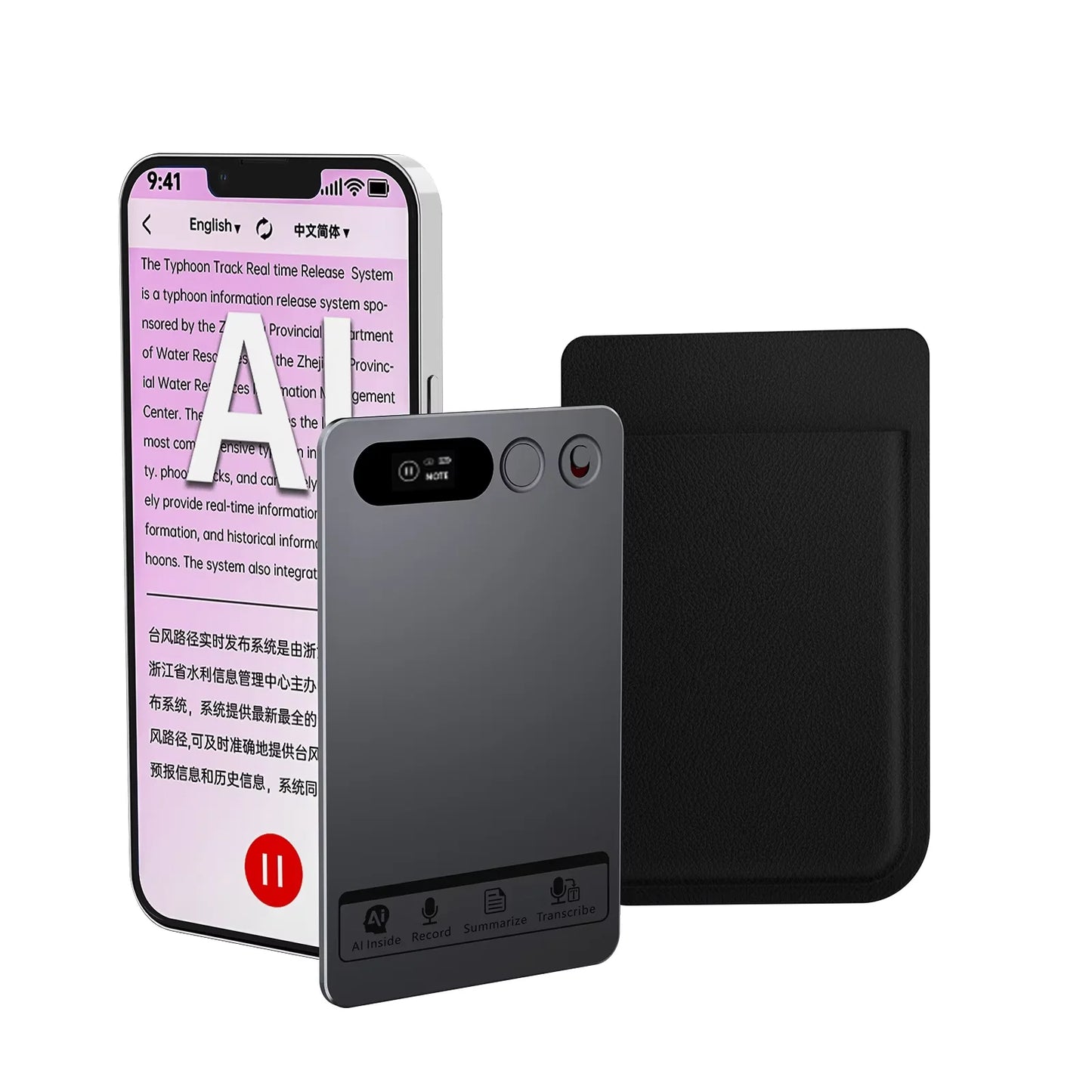 AI ChatGPT-4 Intelligent Voice Recorder App Control Recorder Summarize