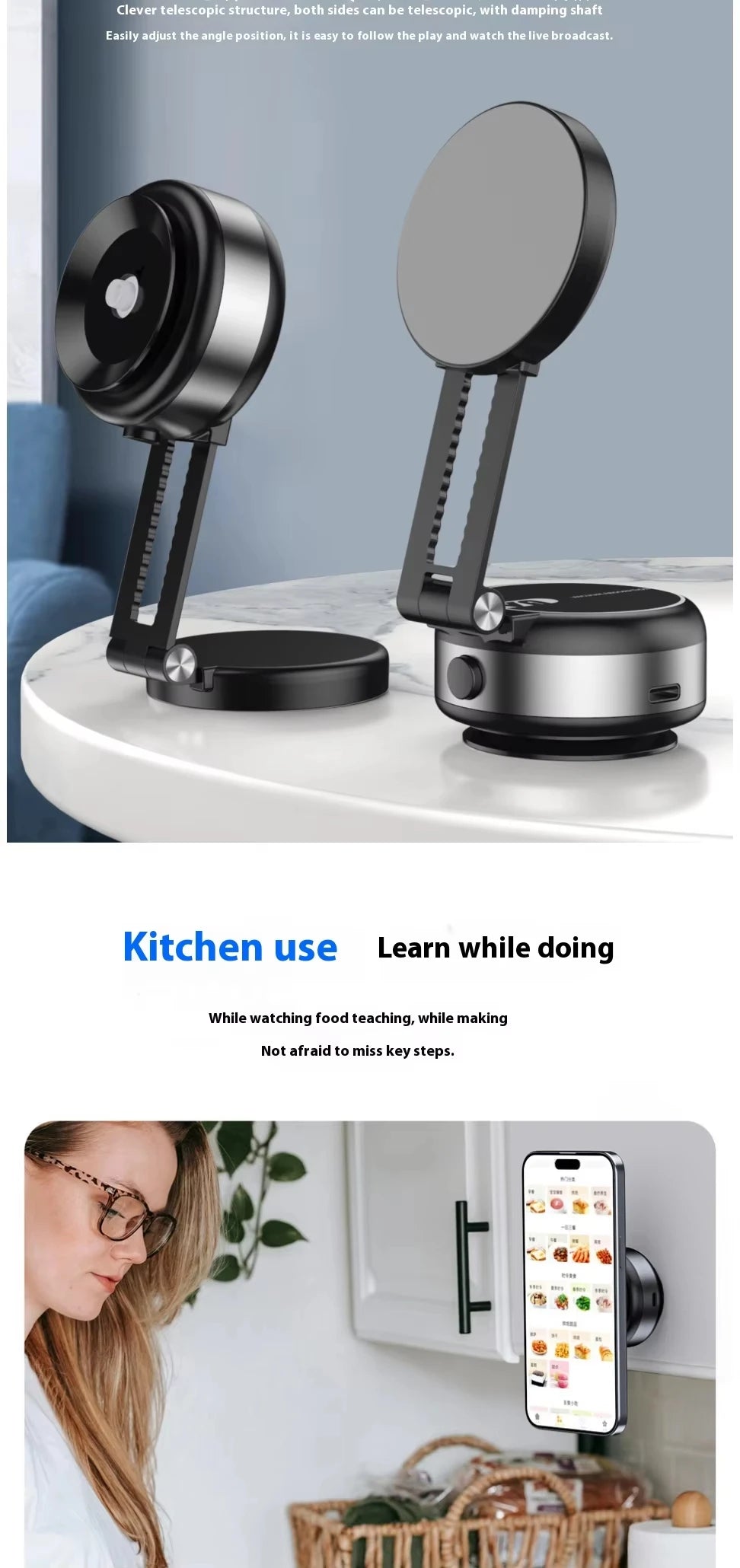 Electric Vacuum Magnetic Suction Car Phone Mount 360 Degree
