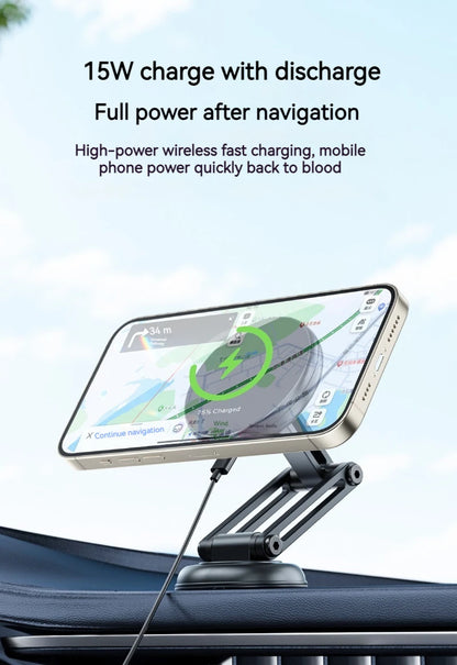15W Metal Magnetic Car Phone Holder Wireless Charger