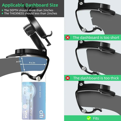 Dashboard Car Phone Holder Stable 360-Degree Rotation