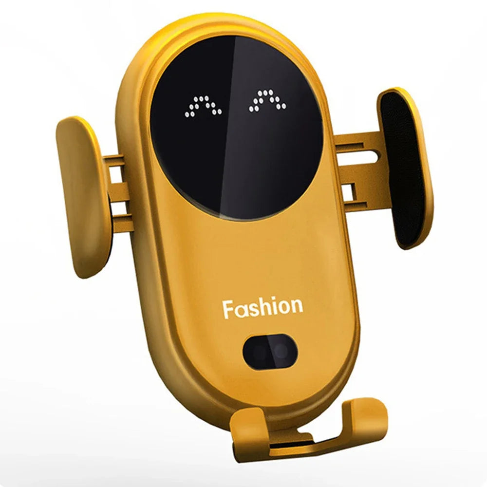 Fashion Qi Fast Wireless Charger Car Phone Holder Smart  Sensor