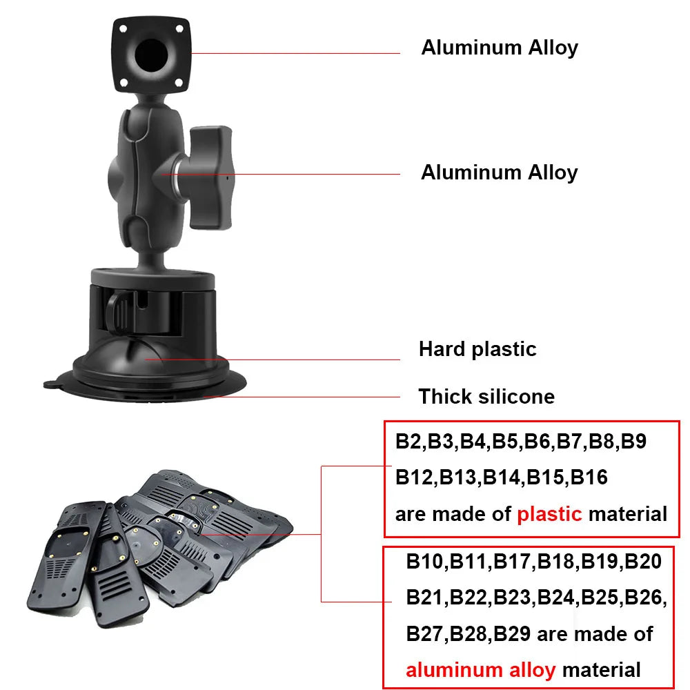 Universal Suction Mount Holder Aluminum alloy Arm Bracket