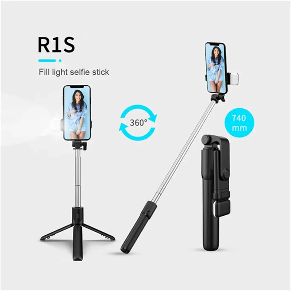 Portable Bluetooth Selfie Stick Tripod Holder with Remote Shutter
