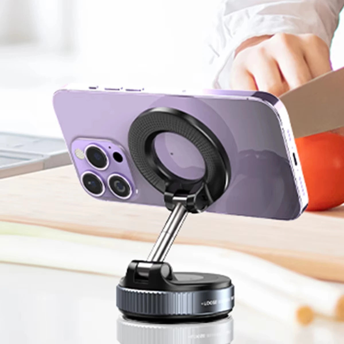 Car Phone Magnetic Stand Mechanical Vacuum Suction Cup Holder