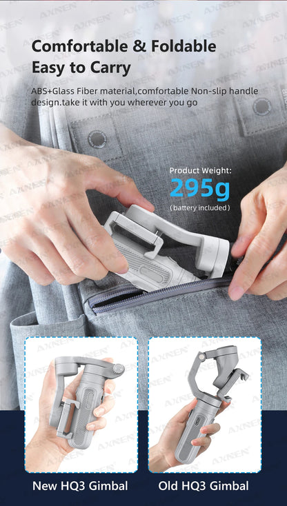 AXNEN 3-Axis Gimbal Handheld Self Stabilizer with Tripod