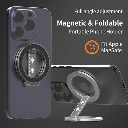 Double-Sided Magnetic Phone Ring Holder for MagSafe Kickstand