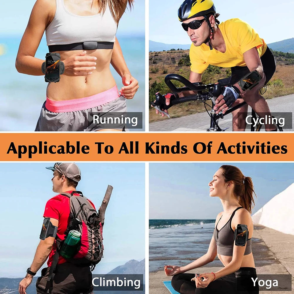 Running Wristband Phone Holder 360°Rotation Detachable Sports