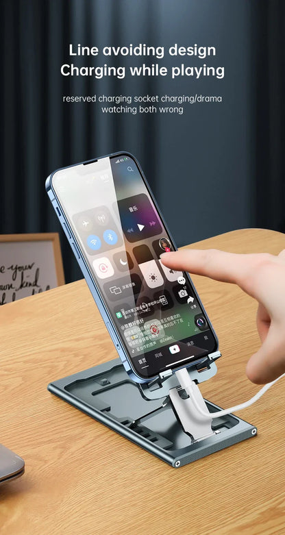 Folding Metal Phone Stand Solid Support Kickstand Phone Holder