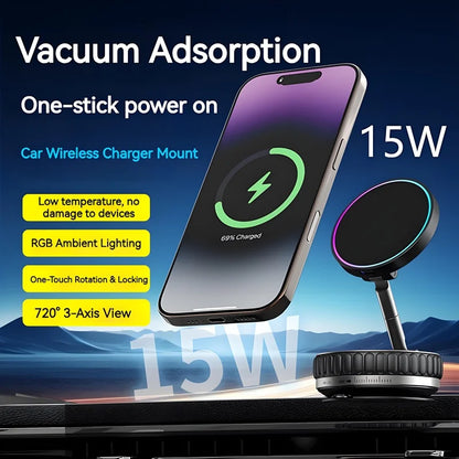 15W Universal Car Magnetic Phone Wireless Charging Holder