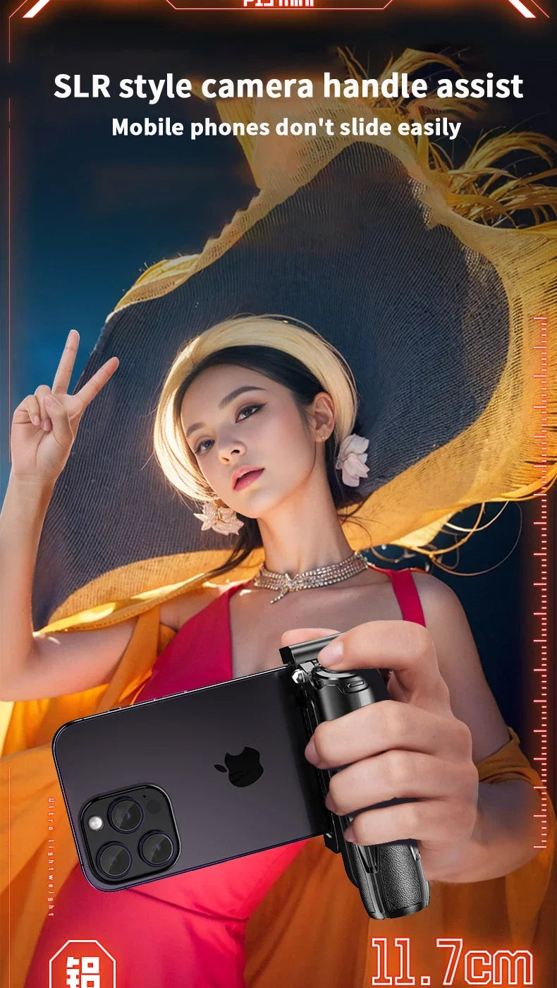 Portable Selfie Stick for Phones - Mini Bluetooth Remote Holder