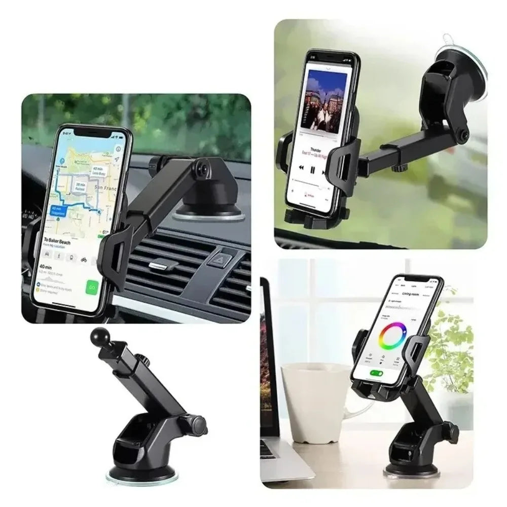 360° Rotatable Stable Car Phone Bracket Universal Windshield Suction Cup