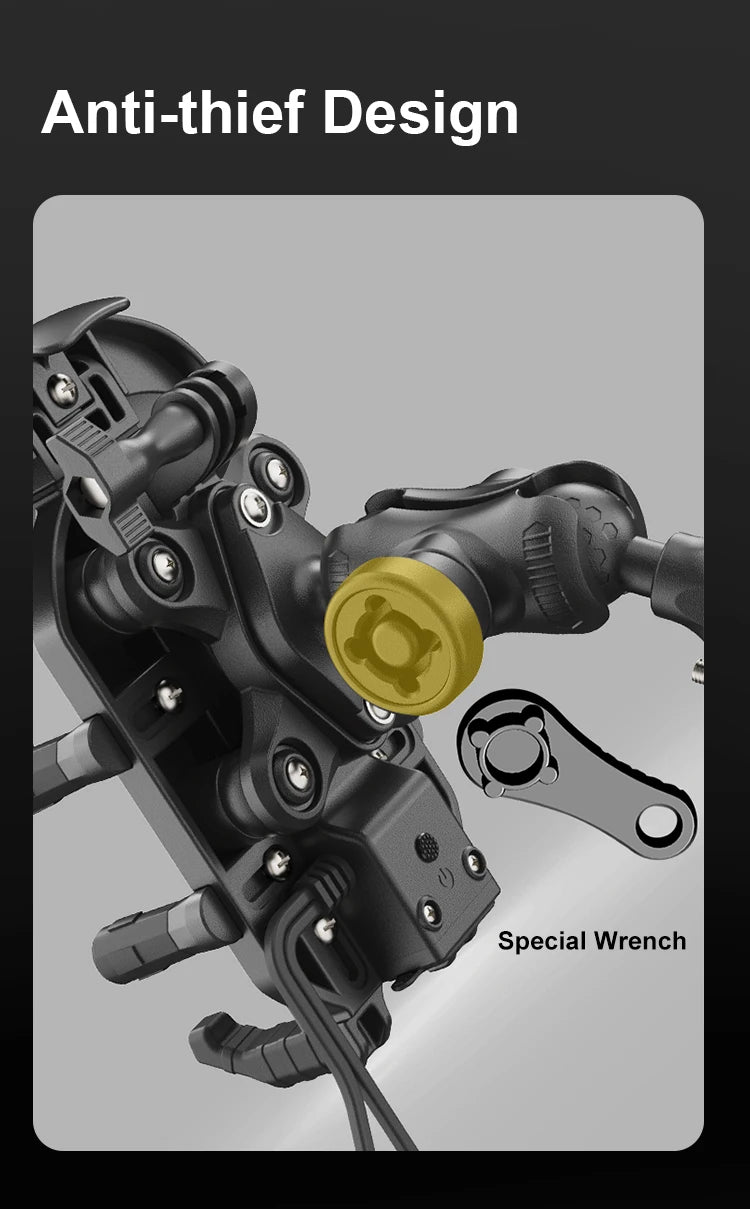 Fast Charger Stand Wireless Charging Shockproof Handlebar Mount