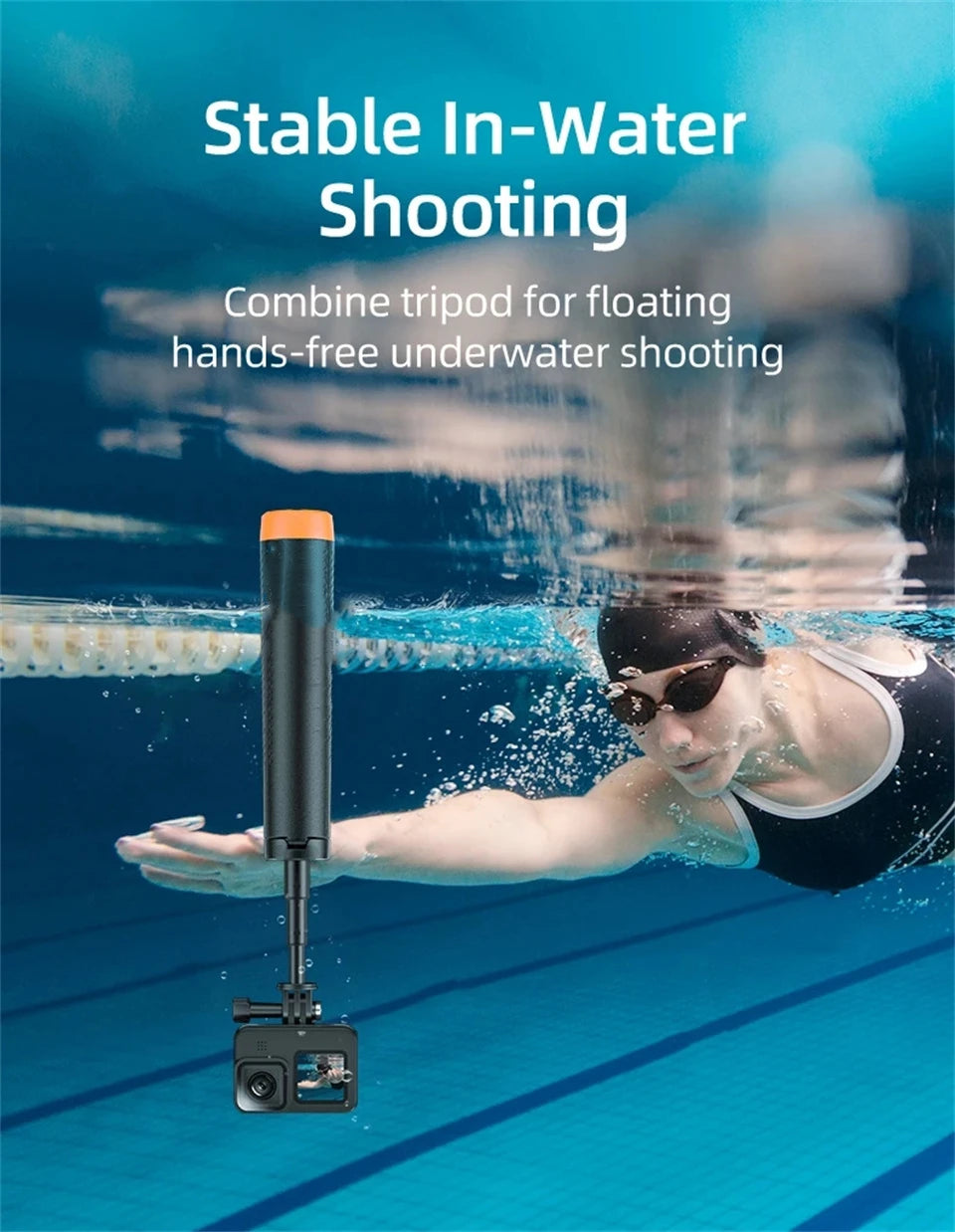 BSLIUFANG underwater buoyancy pole extendable selfie stick