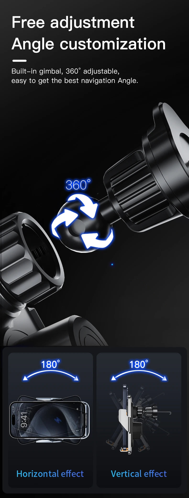 New Wireless Car Phone Holder with Charger