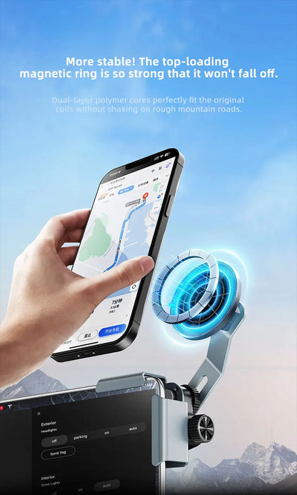 Car Phone Holder Screen Side Mount Adjustable Magnetic Support