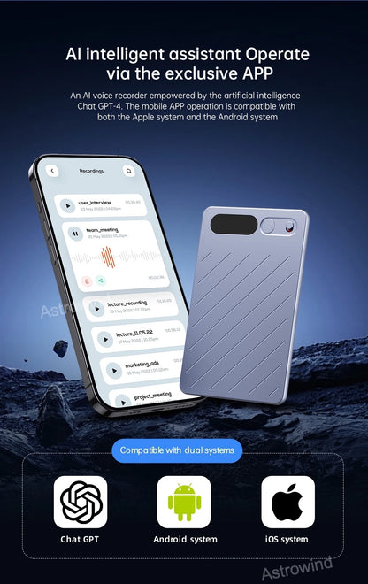 Note Voice Recorder Case Support 118 Language Recorder AI