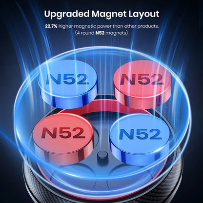 TOPK Magnetic Car Phone Holder Extended Arm 3-Point Support