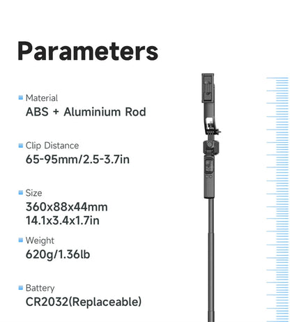FANGTUOSI 360 Rotation Gimbal Stabilizer ,Selfie Stick Tripod