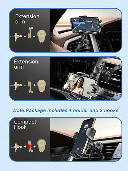 Universal Car Air Vent Phone Holder – Y-Shape Unobstructed Design