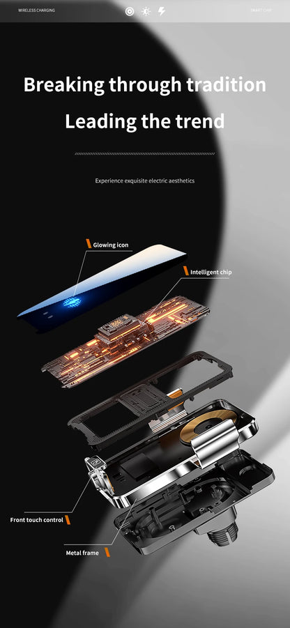 MAX 66W Magnetic Car Phone Holder 15W Fast Wireless Charger