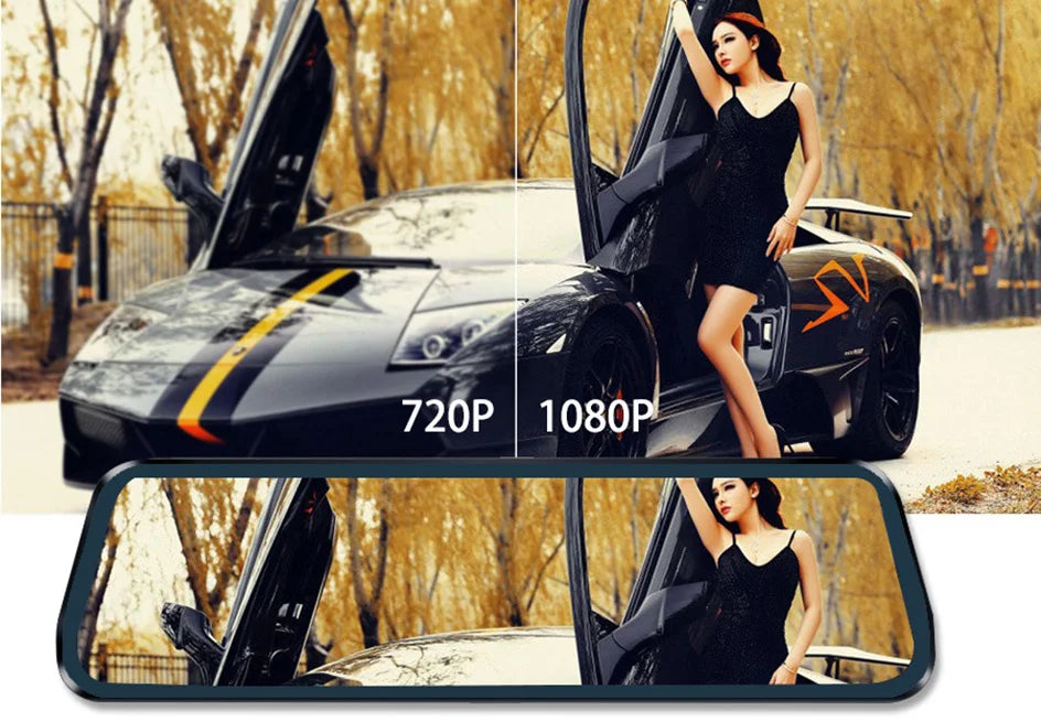 E-ACE 2K Car DVR WIFI GPS Stream Media Mirror Optional