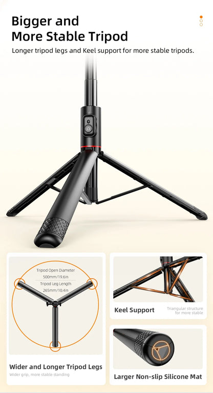 Wireless Mobile Selfie Stick Multi-Functional Stable Tripod Stand