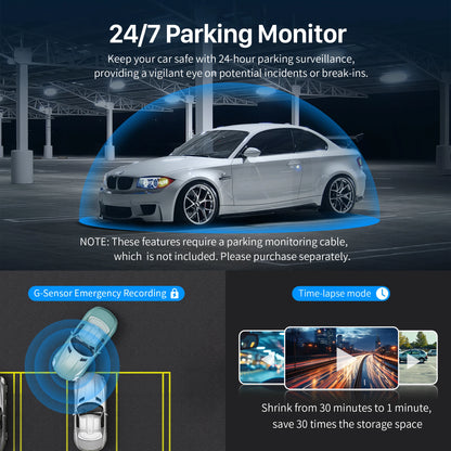KAWA Dash cam Video Recorder D6 3K Car Camera Car DVR