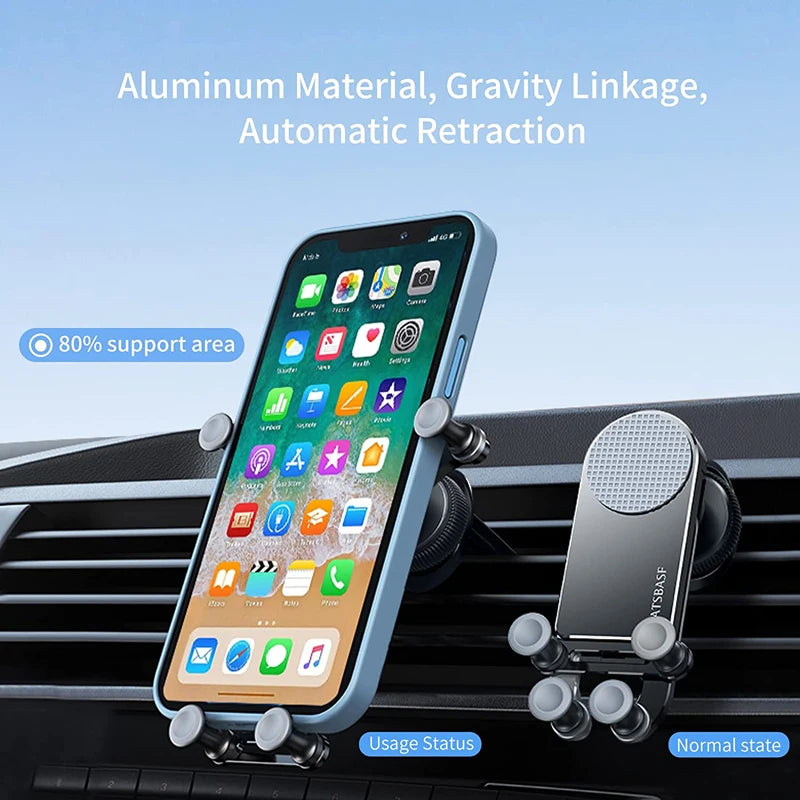 Car Phone Holder Gravity GPS Support Telephone Mount