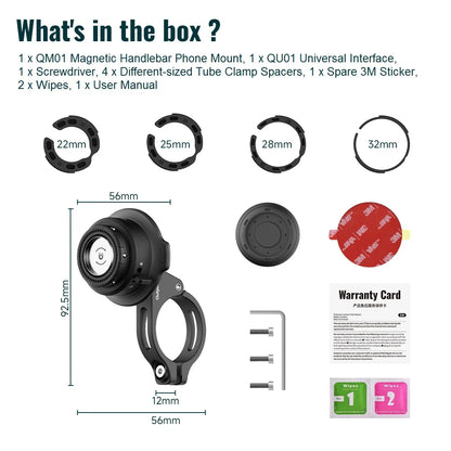 Magnetic Motorcycle Phone Mount Holder with Vibration