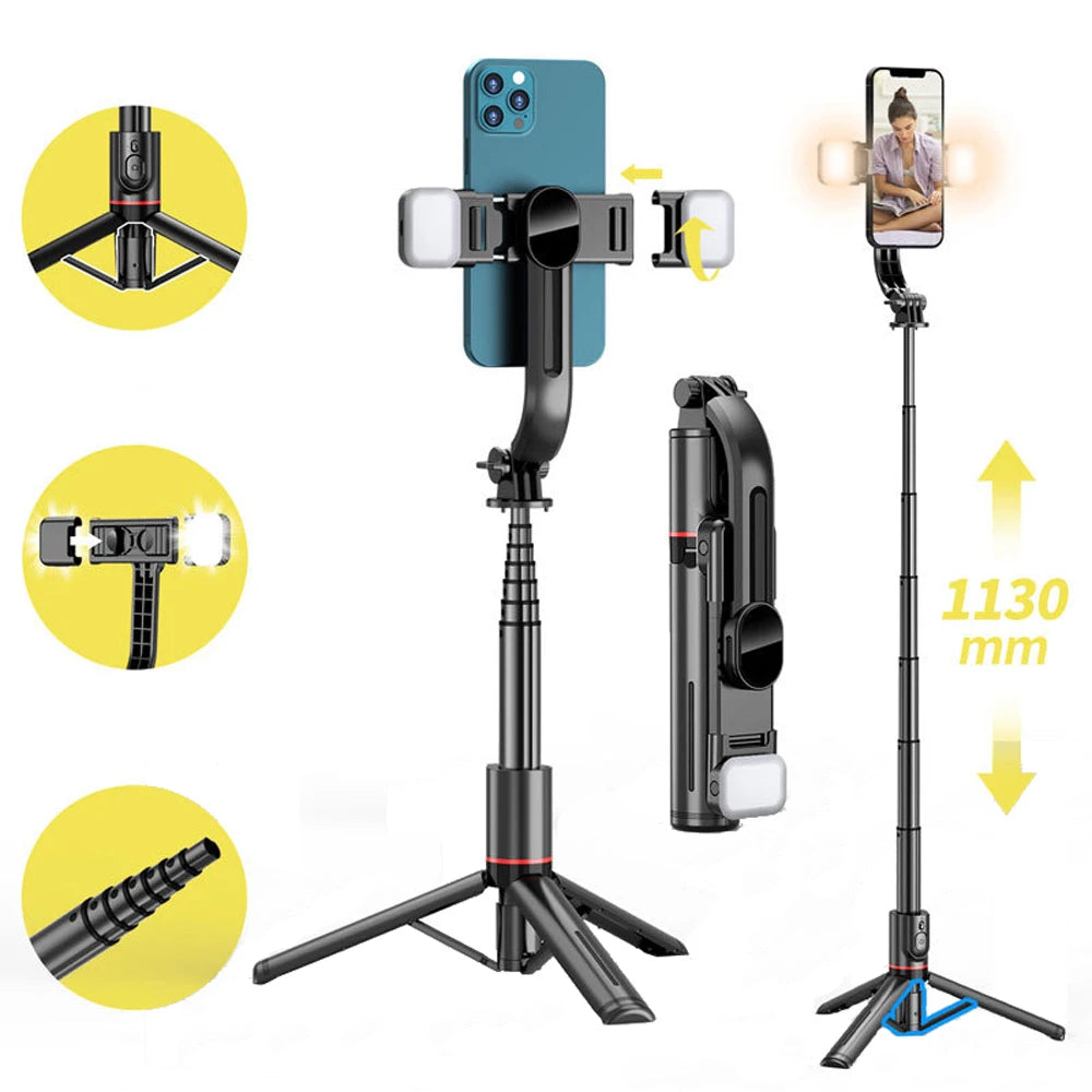 Extended Foldable Wireless Bluetooth Selfie Stick Tripod