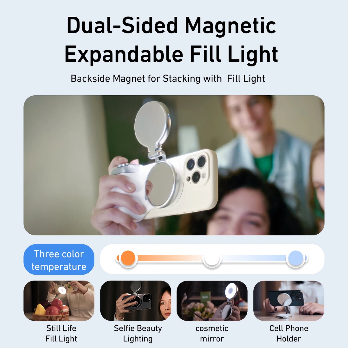 Fun Shot Magnetic Grip, Ergonomic Style Phone Camera Grip