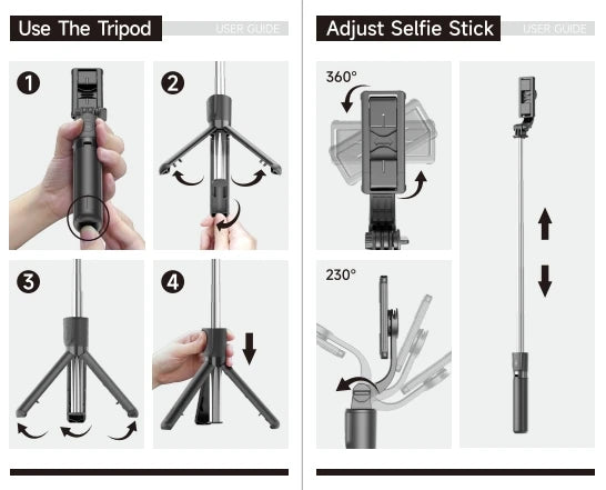 F01 Selfie Stick Portable Tripod Phone Stand